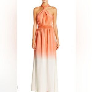 Jay Godfrey 'Person Ombré Silk Twist Front Halter  Gown Sz 2